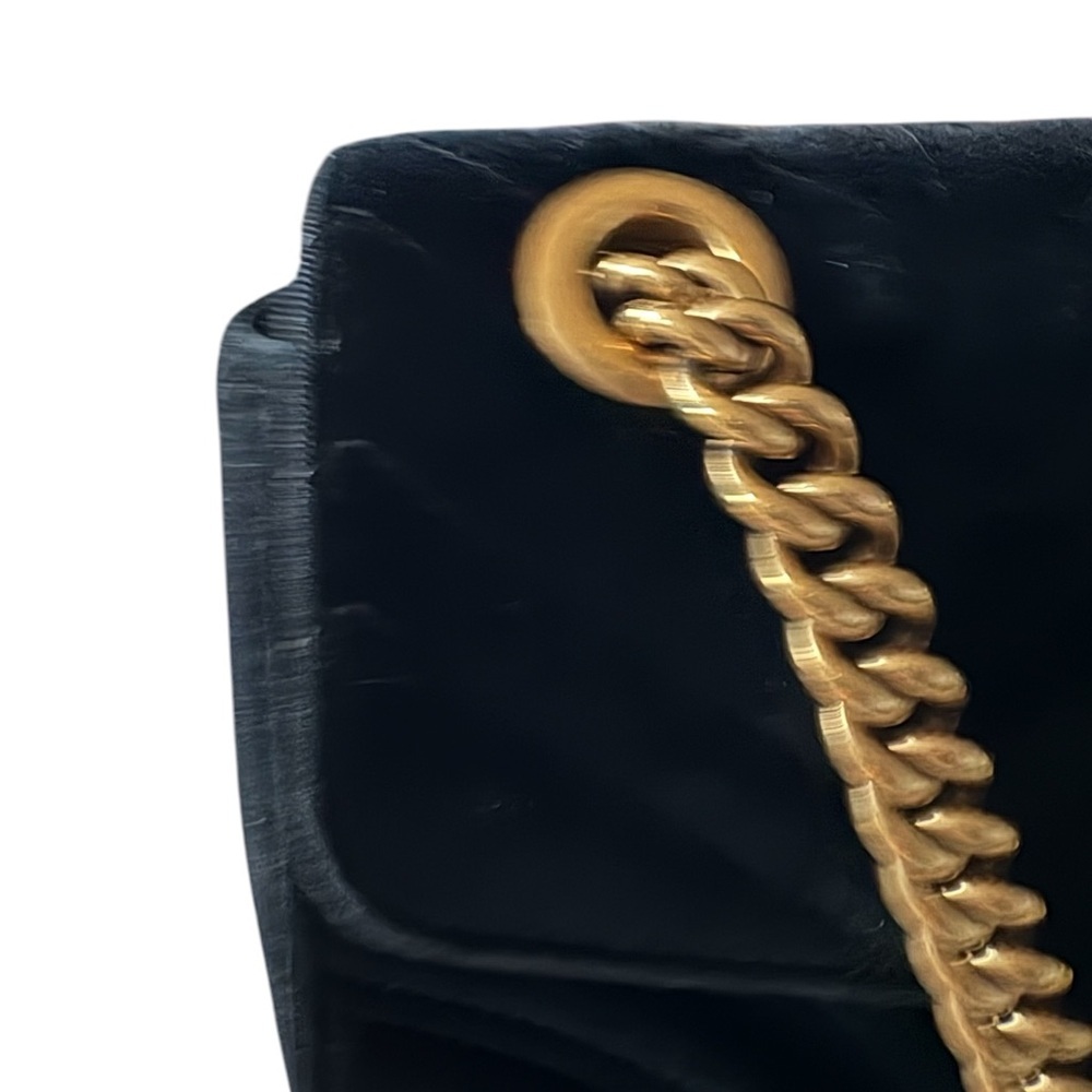 COPY - Gucci marmot black velvet chain two way bag size medium - Picture 9 of 15